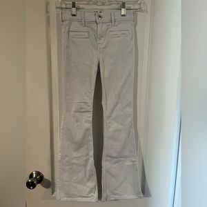 Abercrombie Kids girls high rise flare white jeans regular length 9/10